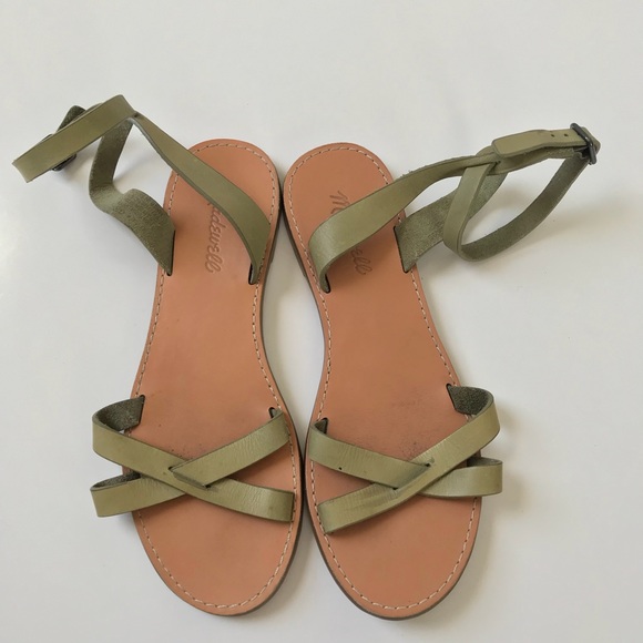 Madewell Shoes - Madewell The boardwalk ankle wrap sandal 7.5 green